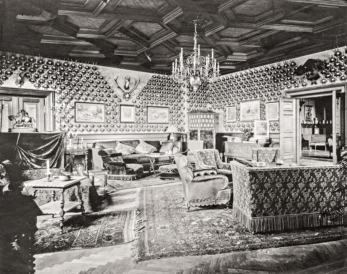 Franz Ferdinand’s Krickelsalon (chamois horn room) in his country seat of Konopiště in the Czech Republic 