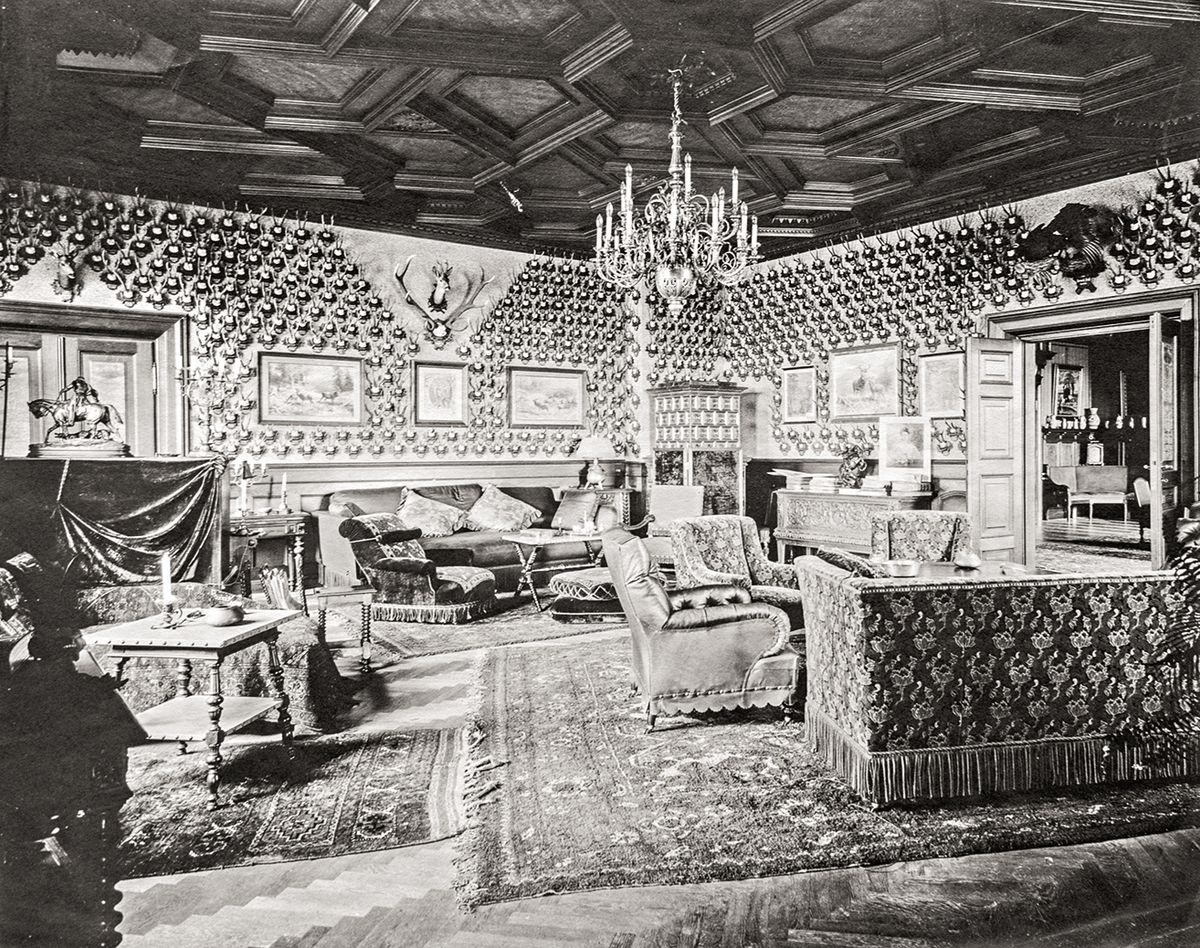 Franz Ferdinand’s Krickelsalon (chamois horn room) in his country seat of Konopiště in the Czech Republic