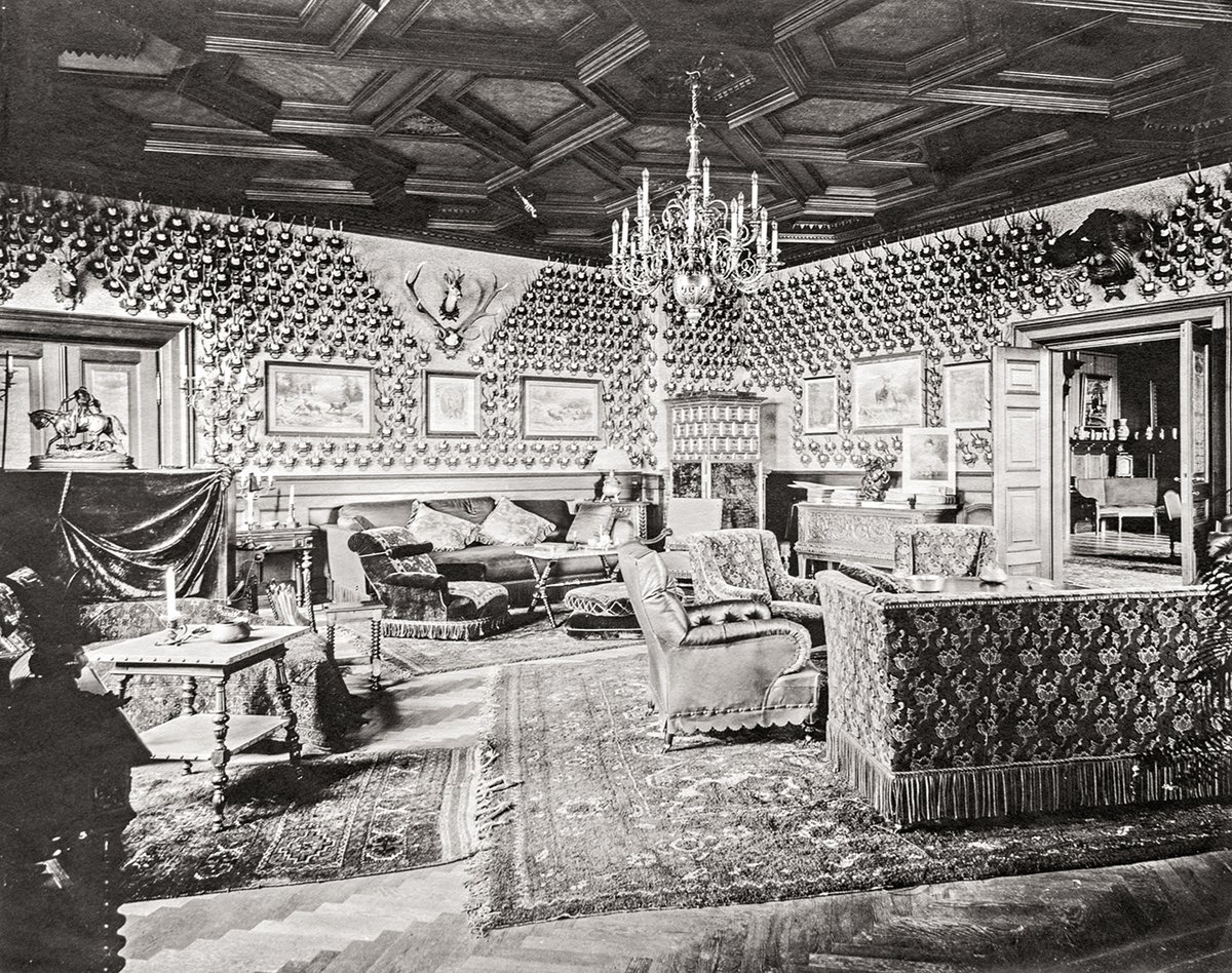 Franz Ferdinand’s Krickelsalon (chamois horn room) in his country seat of Konopiště in the Czech Republic