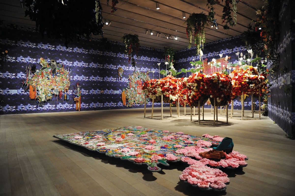 Ebony G. Patterson's show installation aims to place the viewer at the centre of the work Courtesy of World Red Eye