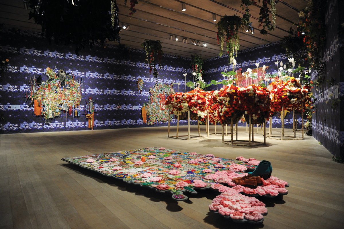 Ebony G. Patterson's show installation aims to place the viewer at the centre of the work Courtesy of World Red Eye