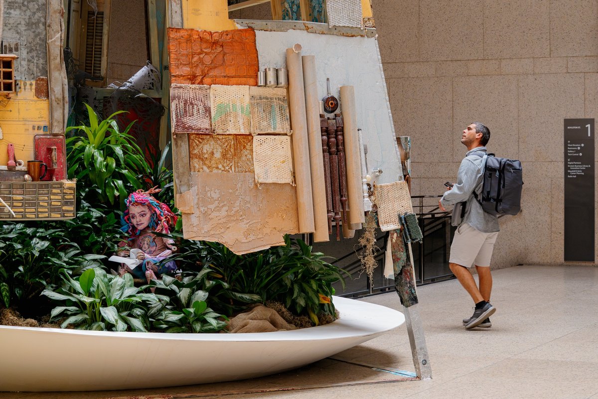 Swoon, In the Well: The Stories We Tell About Addiction, Boston Public Art Triennial, 22 May-31 October Photo: Cameron Kincheloe. Courtesy Boston Public Art Triennial. Triennial 2025: The Exchange