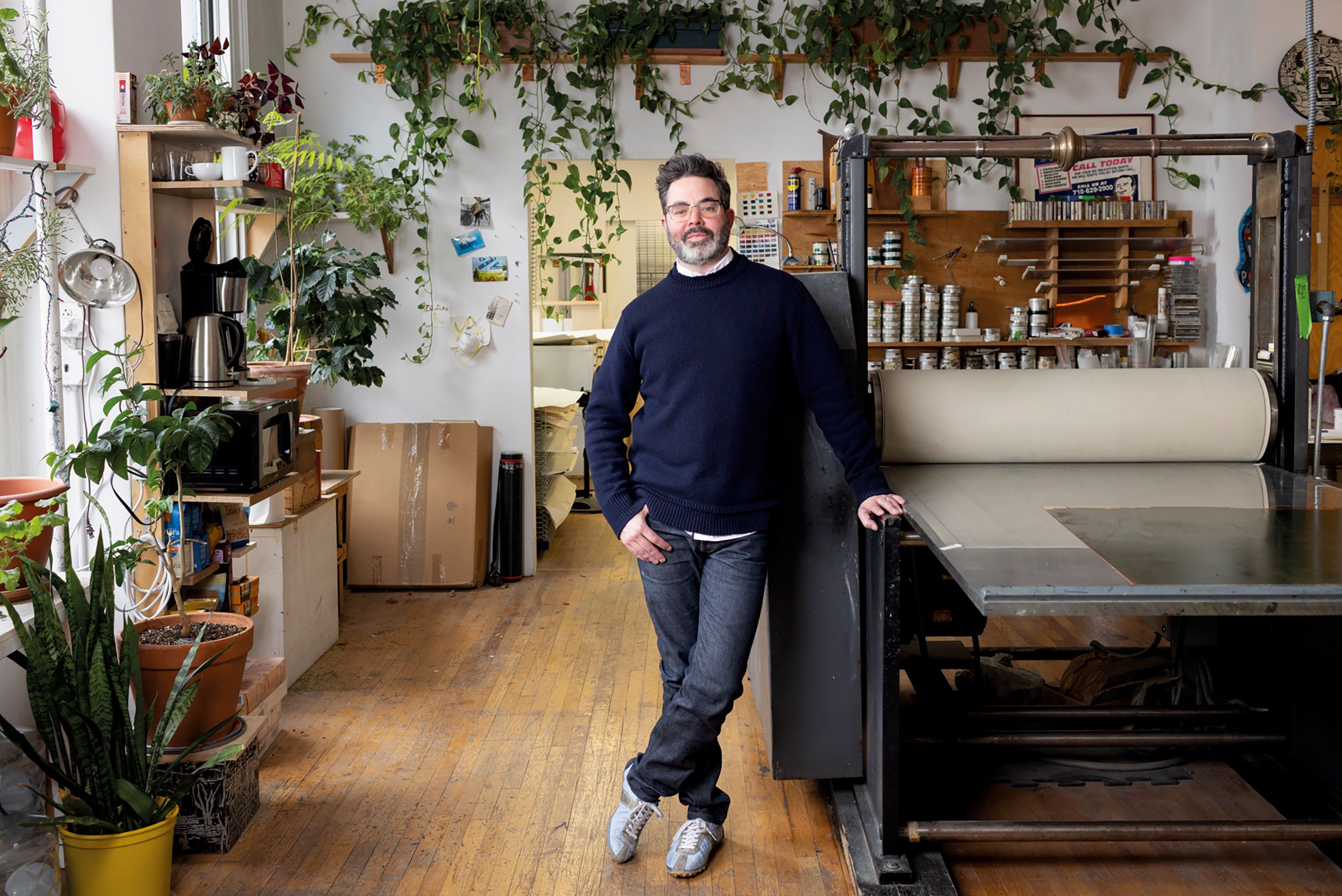 Moving forward: Jacob Lewis, shown at Pace Prints’ printshop in Flatiron, acquires across a range of media with printmaking always at the forefront

Anna Watts