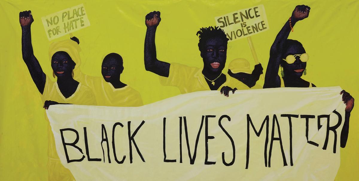 Kwesi Botchway, blacklivesmatter (divine protestings) (2020) Courtesy Gallery 1957