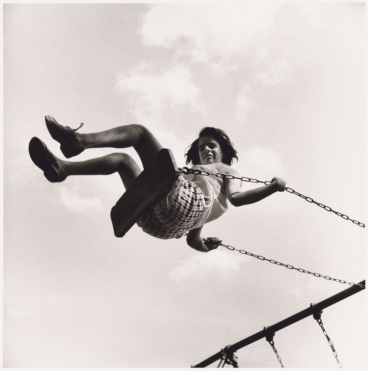 Different direction: the Ukrainian Museum’s show concentrates on Peter Hujar’s work up to 1969 and features images the artist created depicting children with disabilities, including Girl on Swing, Southbury (1957) Courtesy of The Ukrainian Museum, New York; © The Peter Hujar Archive—Artists Rights Society (ARS), NY