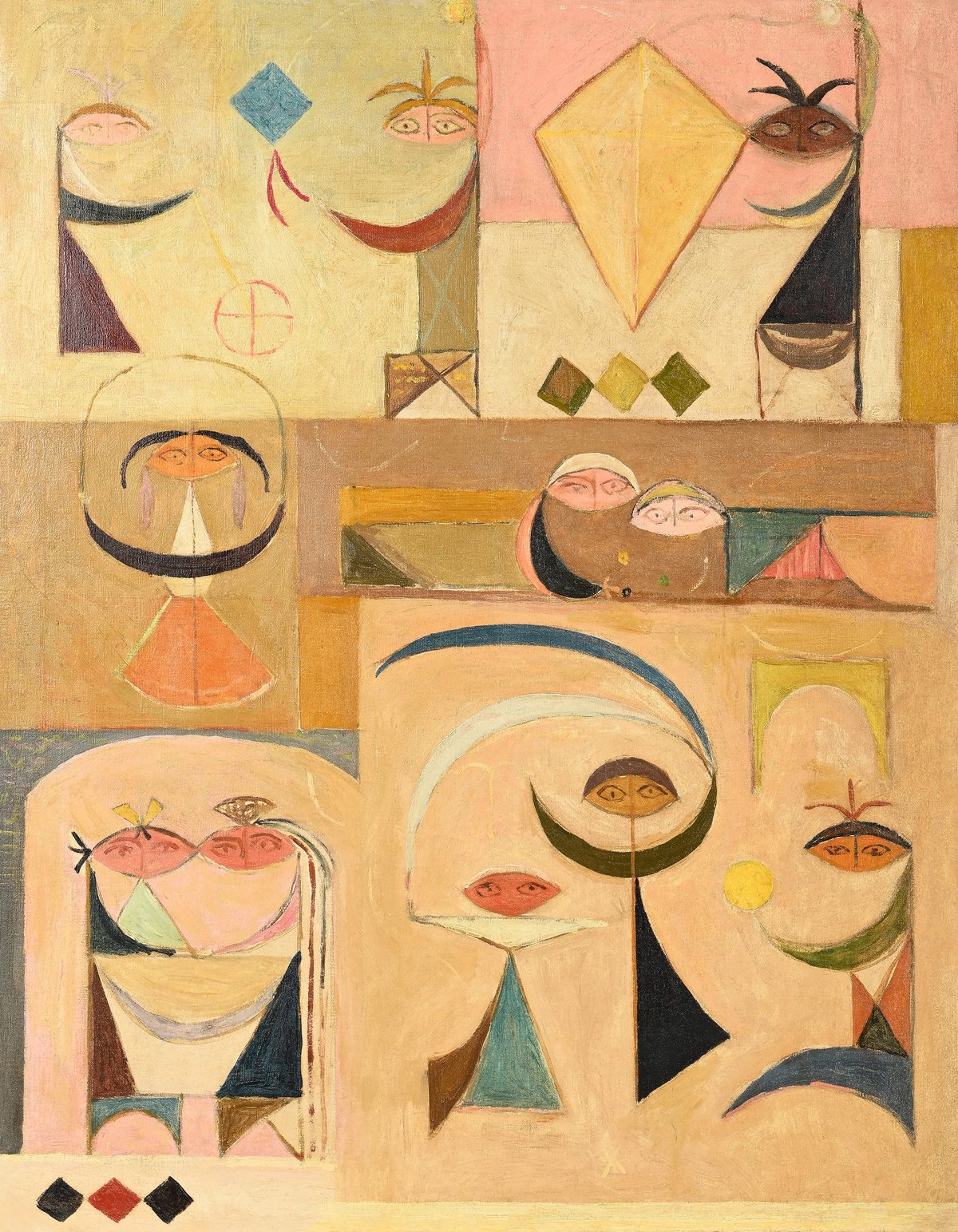 Children’s Games (1953) by the Baghdad Modern Art Group co-founder Jewad Selim Courtesy Mathaf: Arab Museum of Modern Art Doha