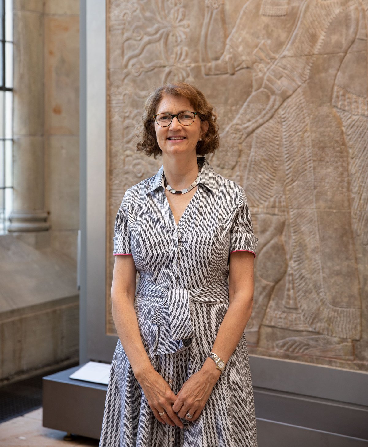 Stephanie Wiles, the Henry J. Heinz II Director, in the Isabel B. and Wallace S. Wilson Gallery of Ancient Art, Yale University Art Gallery