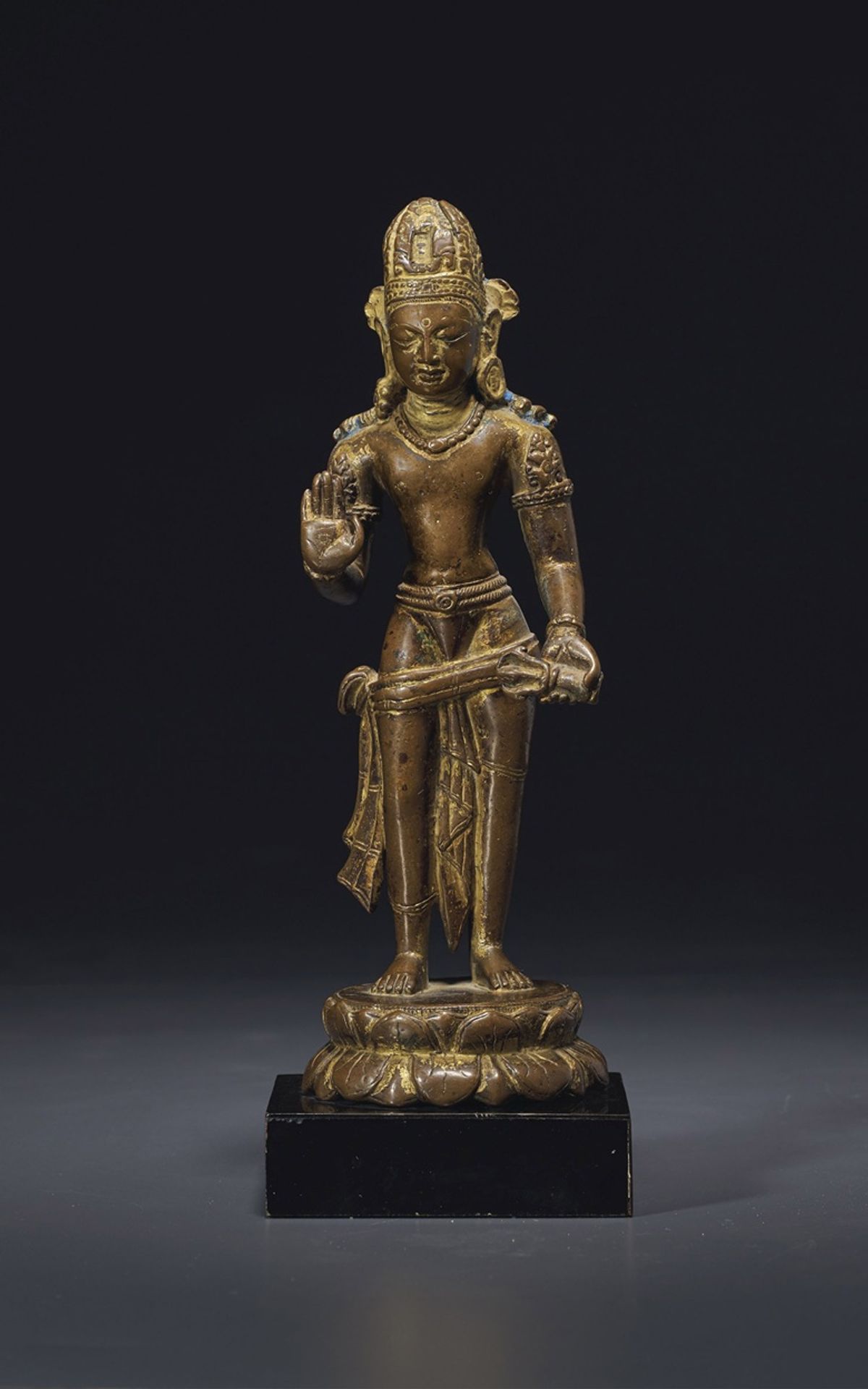 Christie's has moved most of its Asian art auction to June, including the sale of works from the collection of James and Marilynn Alsdorf, including this rare gilt-bronze figure of Vajrapani, from Nepal, Licchavi Period, 9th-10th century (est: $60,000-$80,000)