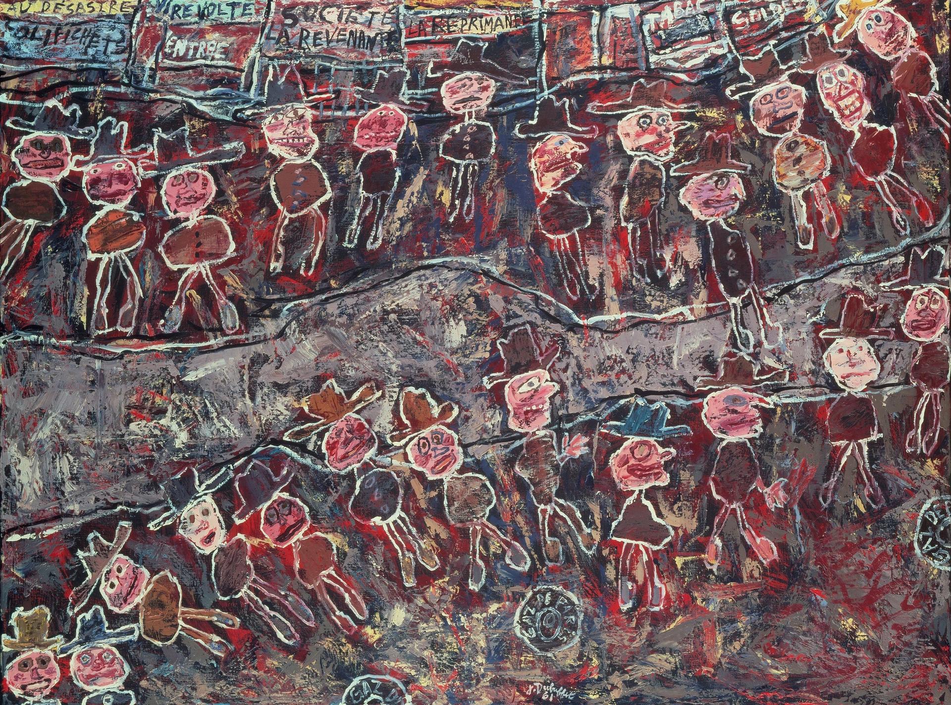 Dubuffet's Vire-volte (1961) is on loan from the Tate ADAGP,  Paris  and  DACS,  London  2018
