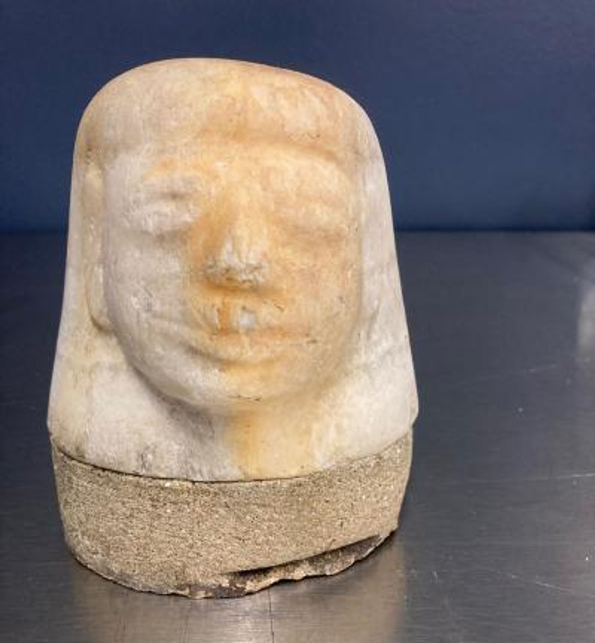 The ancient Egyptian canopic jar lid seized by authorities earlier this month. Courtesy US Customs and Border Protection. 