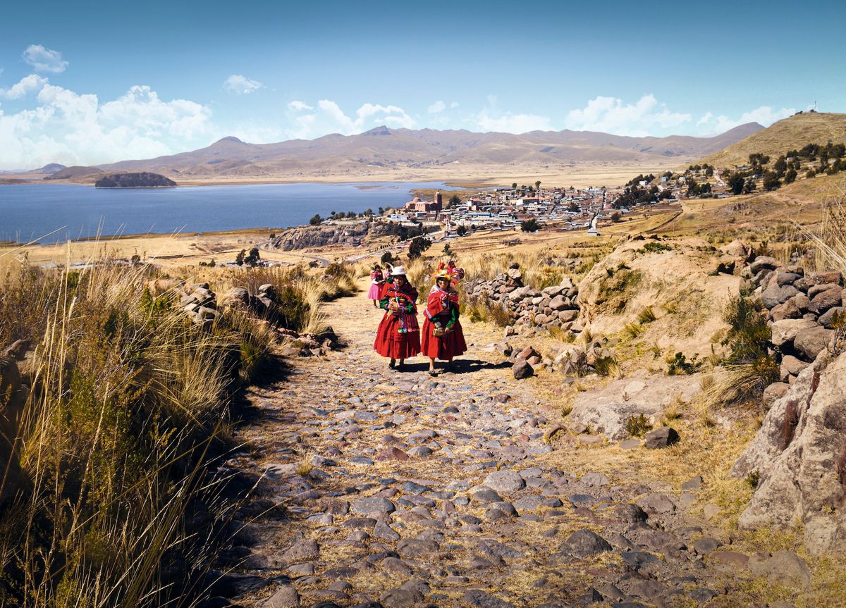 The Qhapaq Ñan is a road system created by the Inca Empire connecting Indigenous communities across the Andes Mountains Courtesy World Monuments Fund