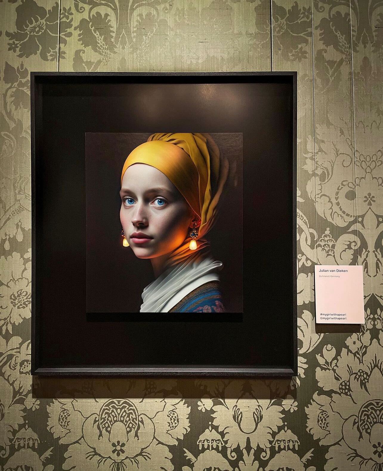 Amazon.com: ELITEART-Girl with a Pearl Earring By Johannes Vermeer Giclee  Framed Art Canvas Prints-Framed Size:25