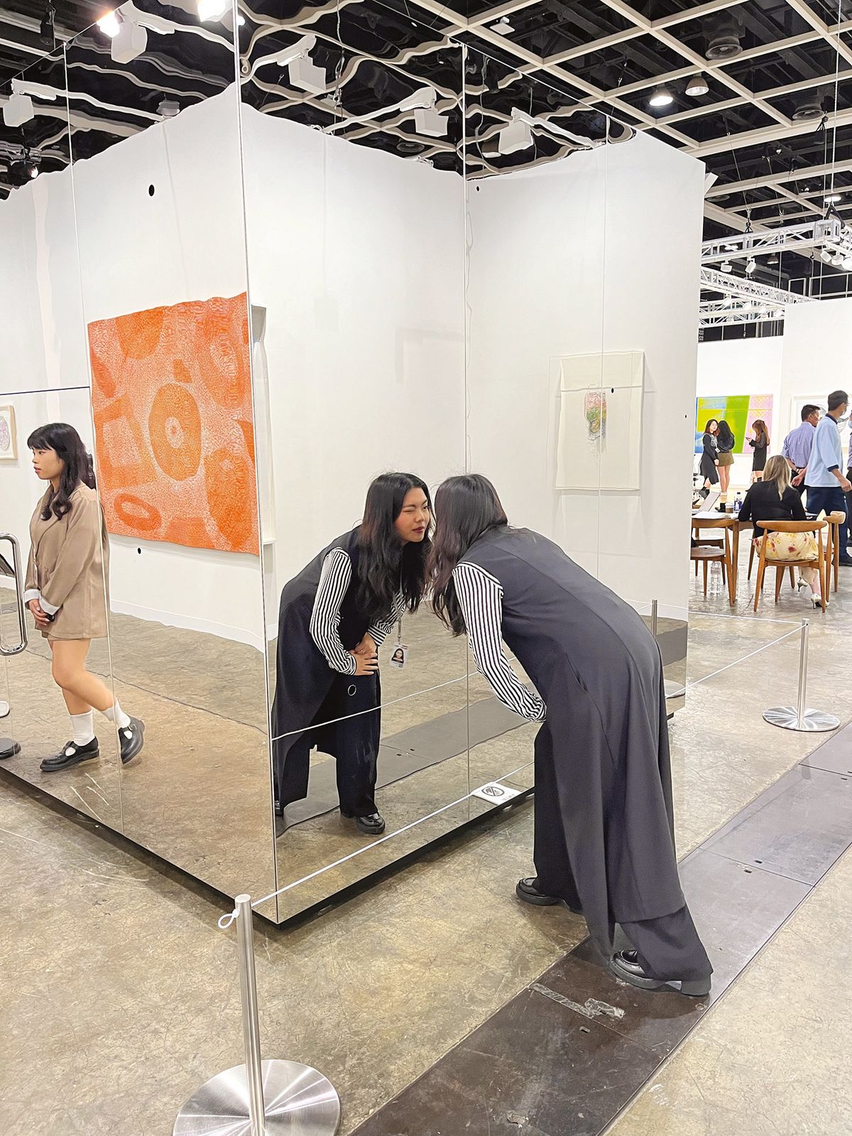 London’s Victoria Miro gallery sold three Yayoi Kusama works, including an Infinity Mirror Room (Where the Lights in My Heart Go, 2016), for a total of $11m Photo: The Art Newspaper; courtesy the artist, Ota Fine Arts and Victoria Miro; © Yayoi Kusama