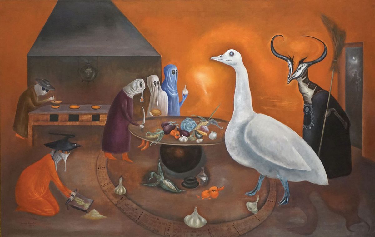 Leonora Carrington’s Grandmother Moorhead‘s Aromatic Kitchen (1975) Photo: Peggy Guggenheim Collection