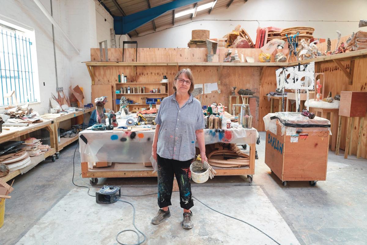 “I love big sculpture”: Phyllida Barlow in her studio, 2018
Photo: Cat Garcia © Phyllida Barlow; courtesy the artist and Hauser & Wirth