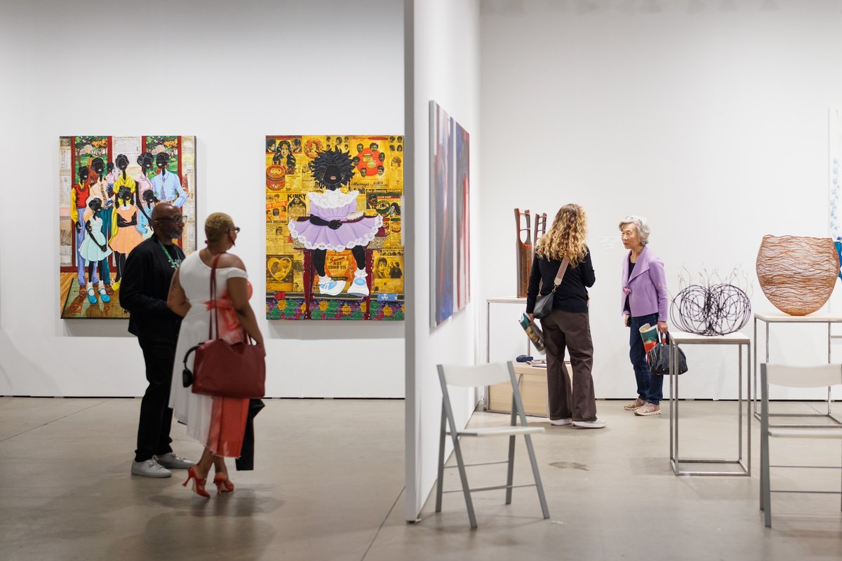 Visitors at the 2025 edition of Expo Chicago Photos by Lucy Hewett/CKA, Courtesy of EXPO CHICAGO