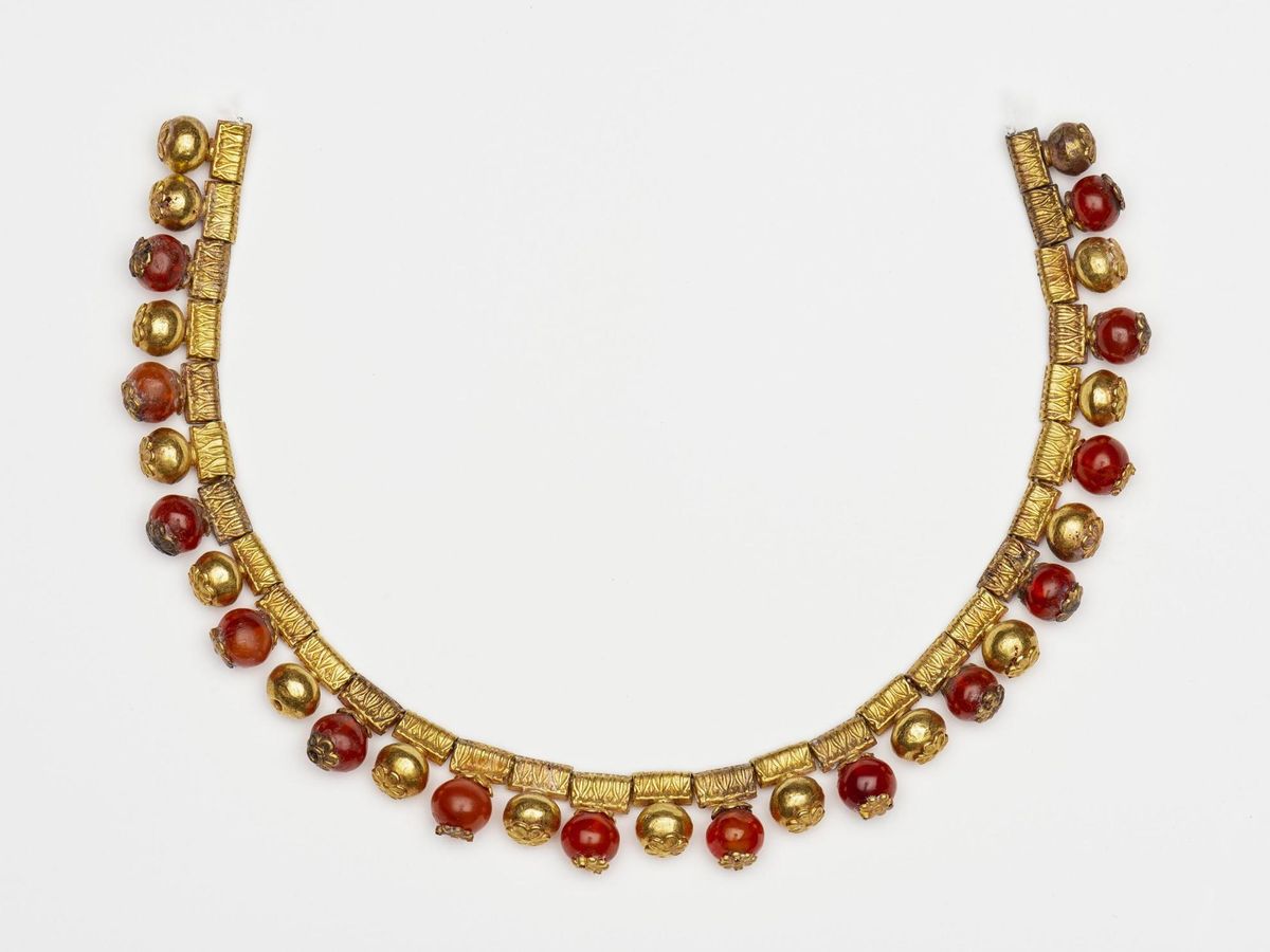 The gold and carnelian necklace being repatriated to Turkey Museum of Fine Arts, Boston