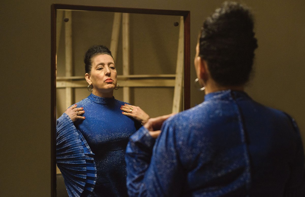 Sedira’s installation examines links between the Algerian, Italian and French film industries in the 1960s and 70s © Thierry Bal and Zineb Sedira