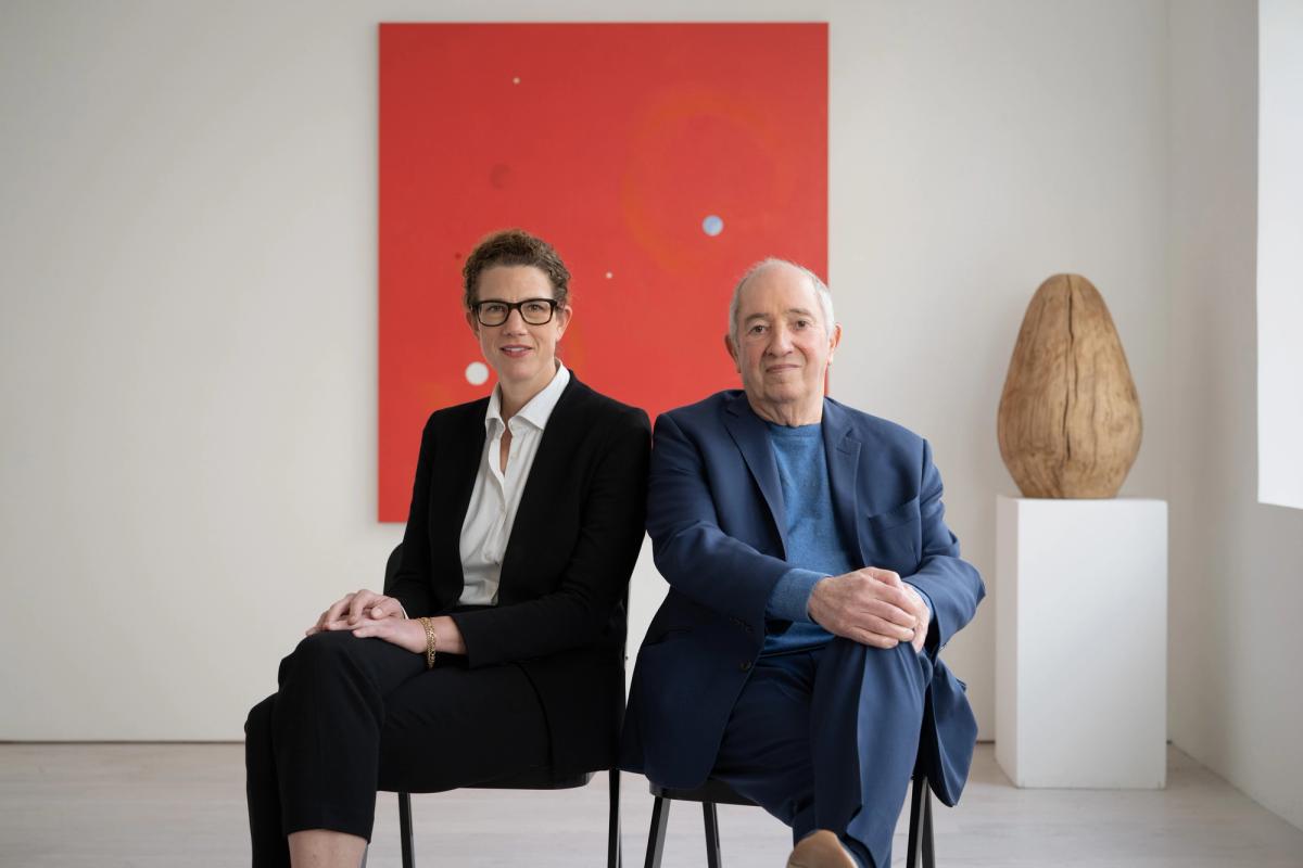 Annely Juda Fine Art’s co-director Nina Fellmann (left) is taking over more responsibility at the gallery from its co-founder David Juda (right)
Photo: Hugo Glendinning