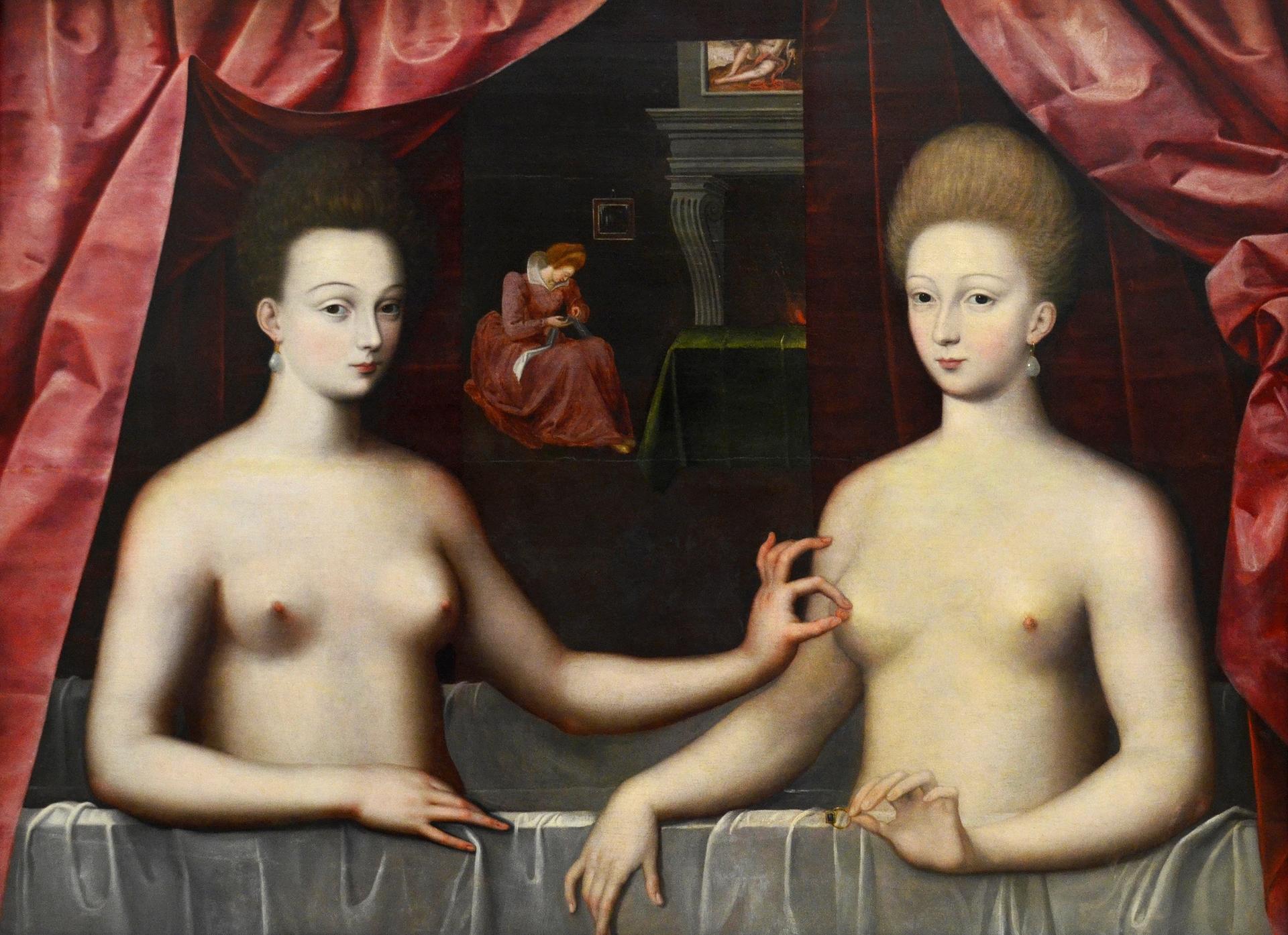 Too titillating? Pomarède Vincent's Gabrielle d'Estrées and One of Her Sisters, which hangs in the Louvre, would fall afoul of Iowa's nude ban Paris, Musée du Louvre © RMN