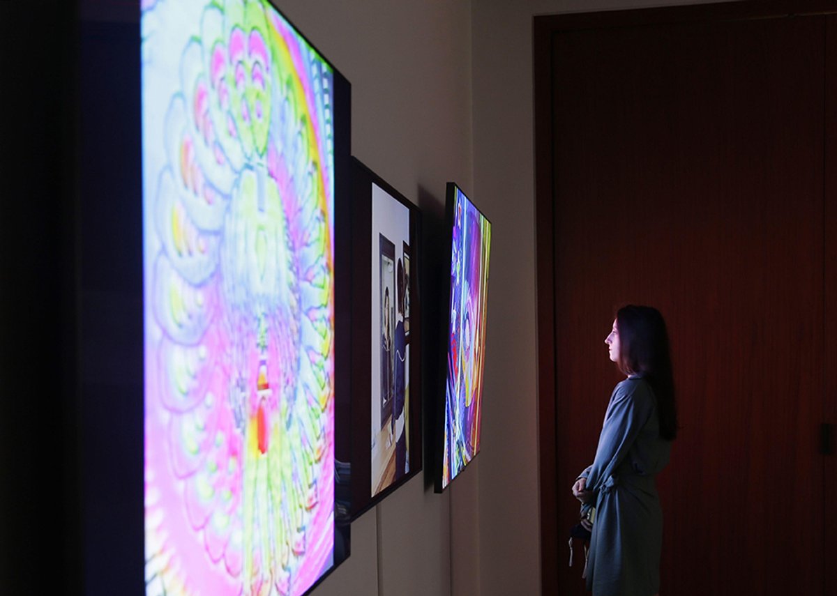 Sotheby's staged its first physical exhibition of NFTs in June last year, featuring the first NFT ever minted © UPI / Alamy Stock Photo