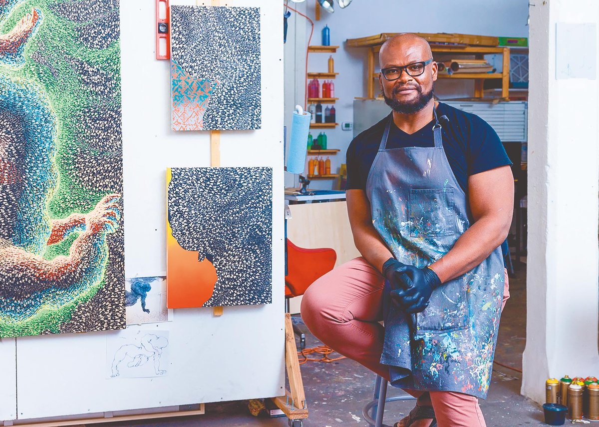 Didier William’s exhibition includes paintings of two of his childhood homes in Miami after his family emigrated from Haiti Photo: Ryan Collerd, courtesy of the Pew Center for Arts and Heritage