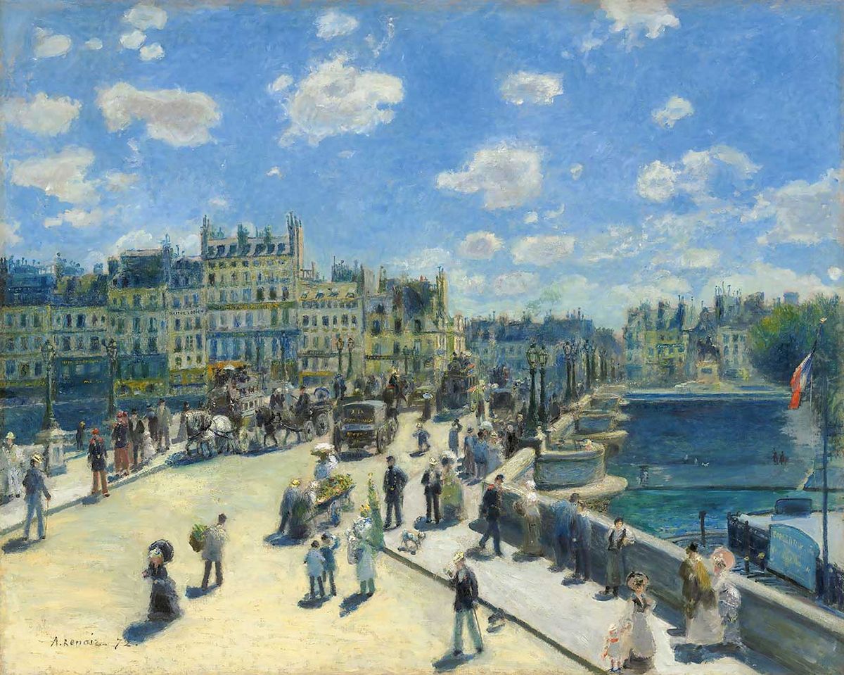 Auguste Renoir’s Pont-Neuf, Paris (1872) has been animated by the artist Andrey Zakirzyanov, whose video zooms in on some of Renoir’s characters
Courtesy Andrey Zakirzyanov