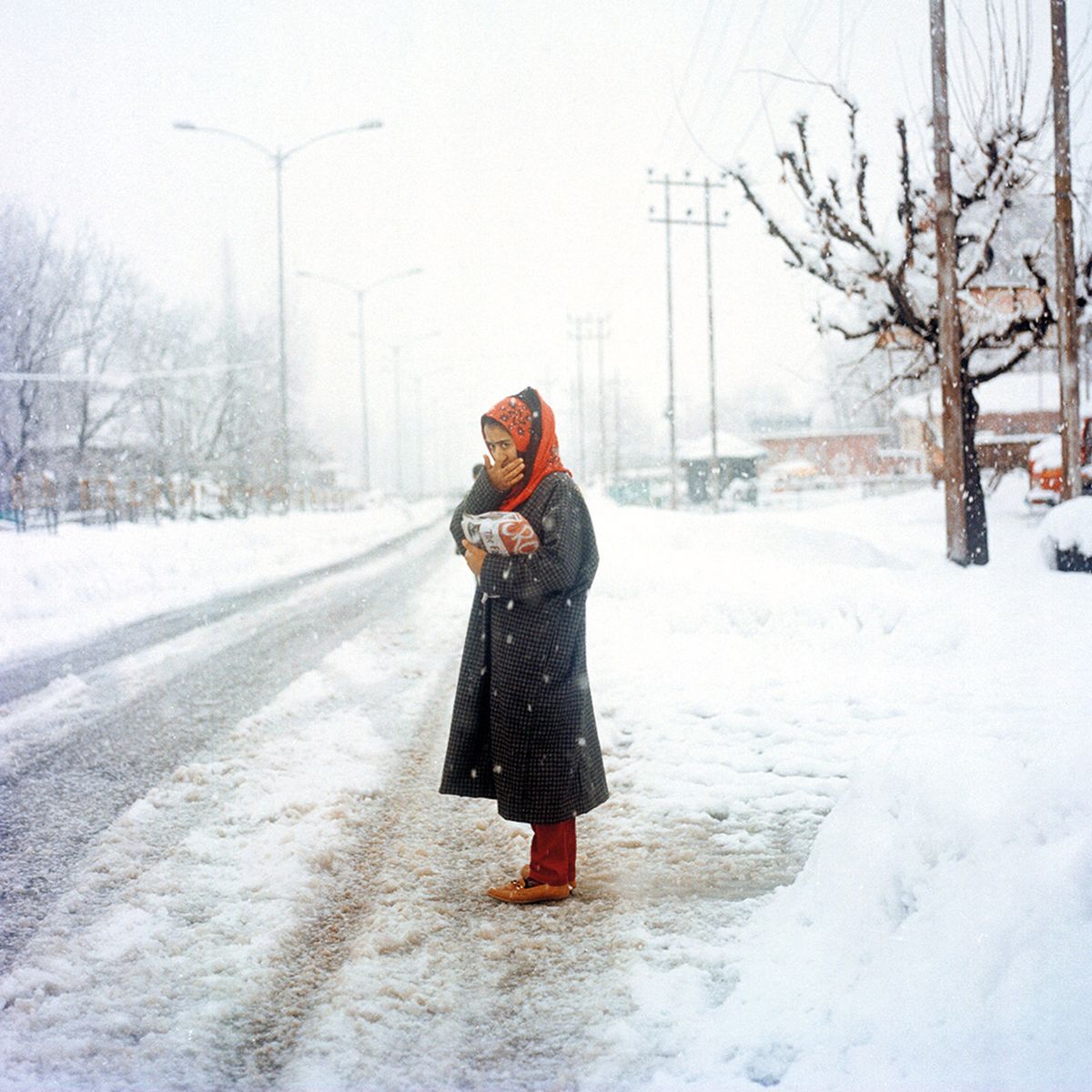 One of the portraits from Sohrab Hura’s Snow series (2014-ongoing) taken during winter in Kashmir © Sohrab Hura