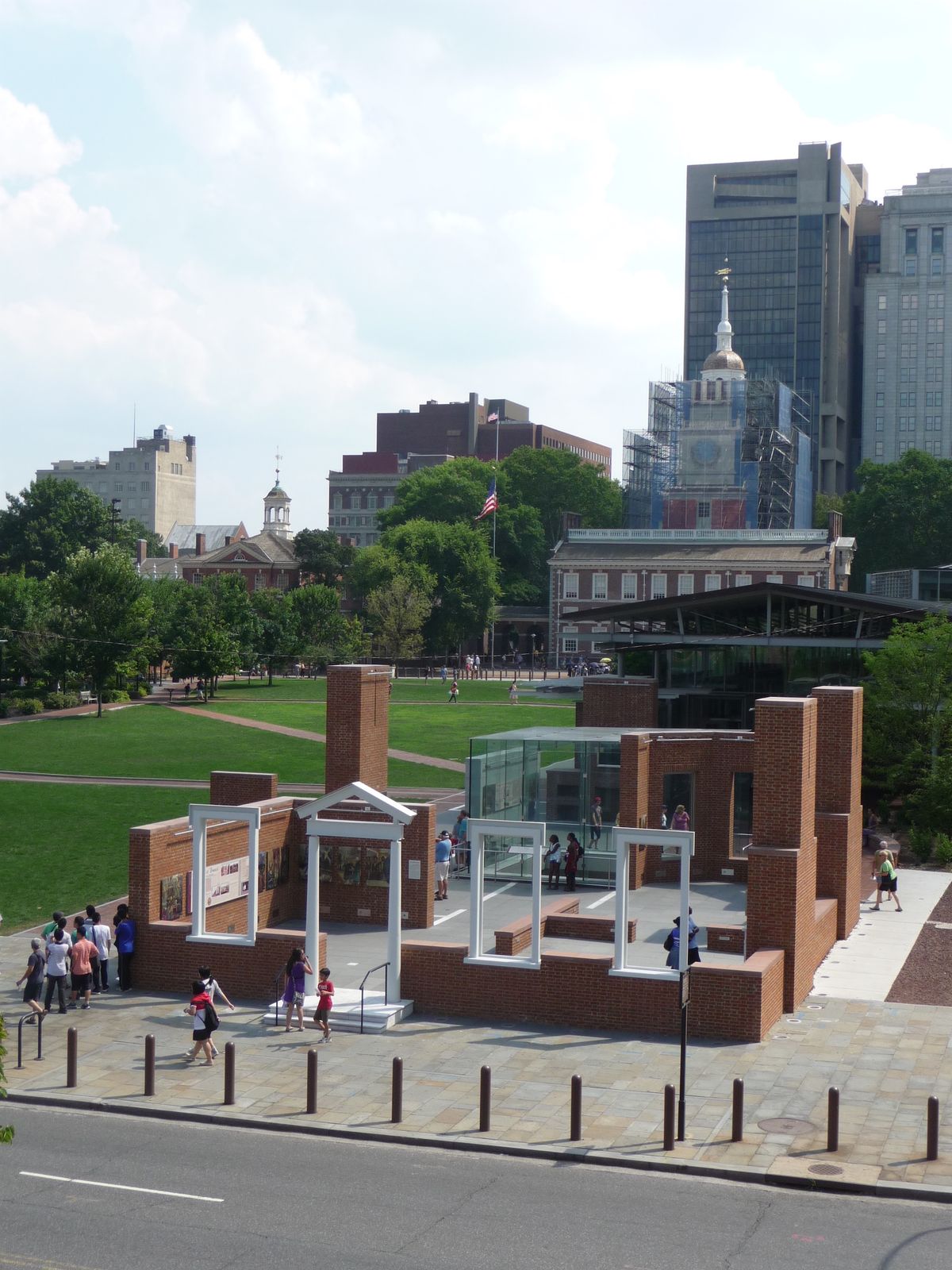 The President's House site at Independence National Historical Park in Philadelphia, where the “Freedom and Slavery in the Making of a New Nation” exhibit was recently removed Photo courtesy the National Park Service