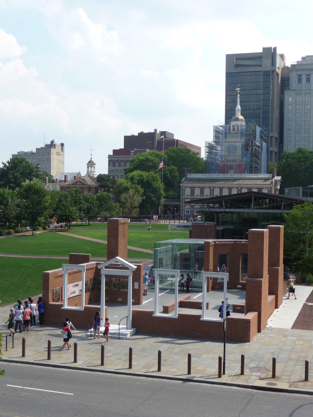 The President's House site at Independence National Historical Park in Philadelphia, where the “Freedom and Slavery in the Making of a New Nation” exhibit was recently removed Photo courtesy the National Park Service