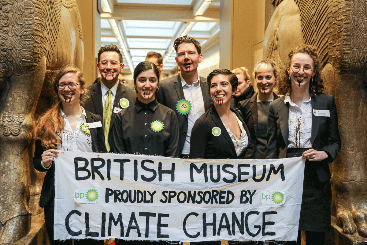 Demonstrators filled the Great Court of the British Museum on Saturday © Diana More