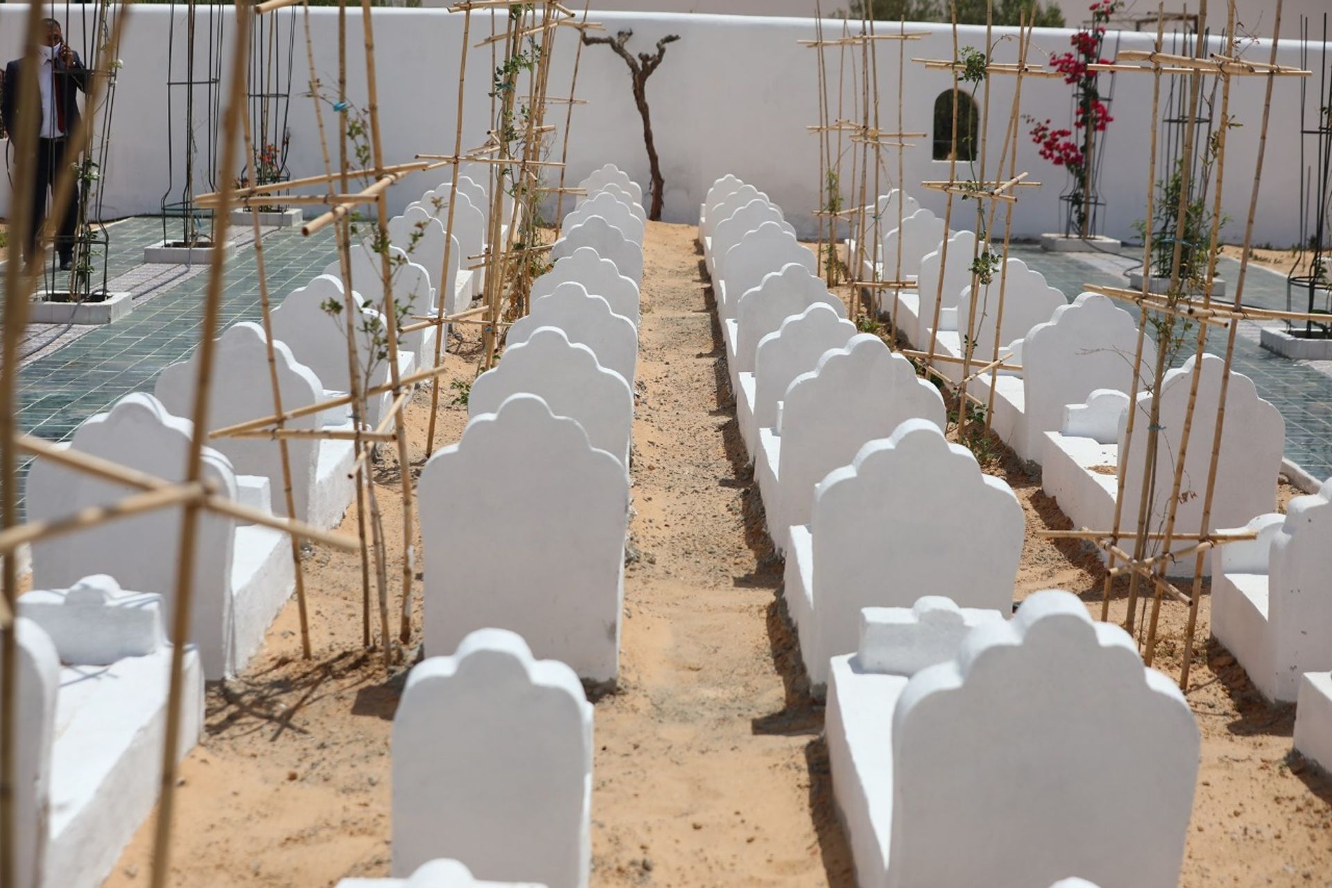 Le Jardin d’Afrique in Zarzis, Tunisia, is partly intended as a rebuke of global authorities that seem indifferent to migrant deaths Courtesy of Rachid Koraïchi