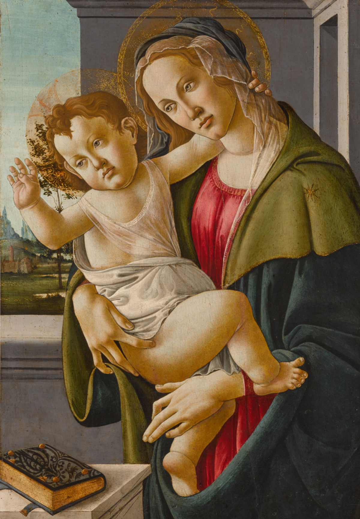 The Virgin and Child, with a landscape beyond, Botticelli and Studio, 1490s, made £3.4m at Sotheby's Old Master evening sale in London this week
Courtesy of Sotheby's