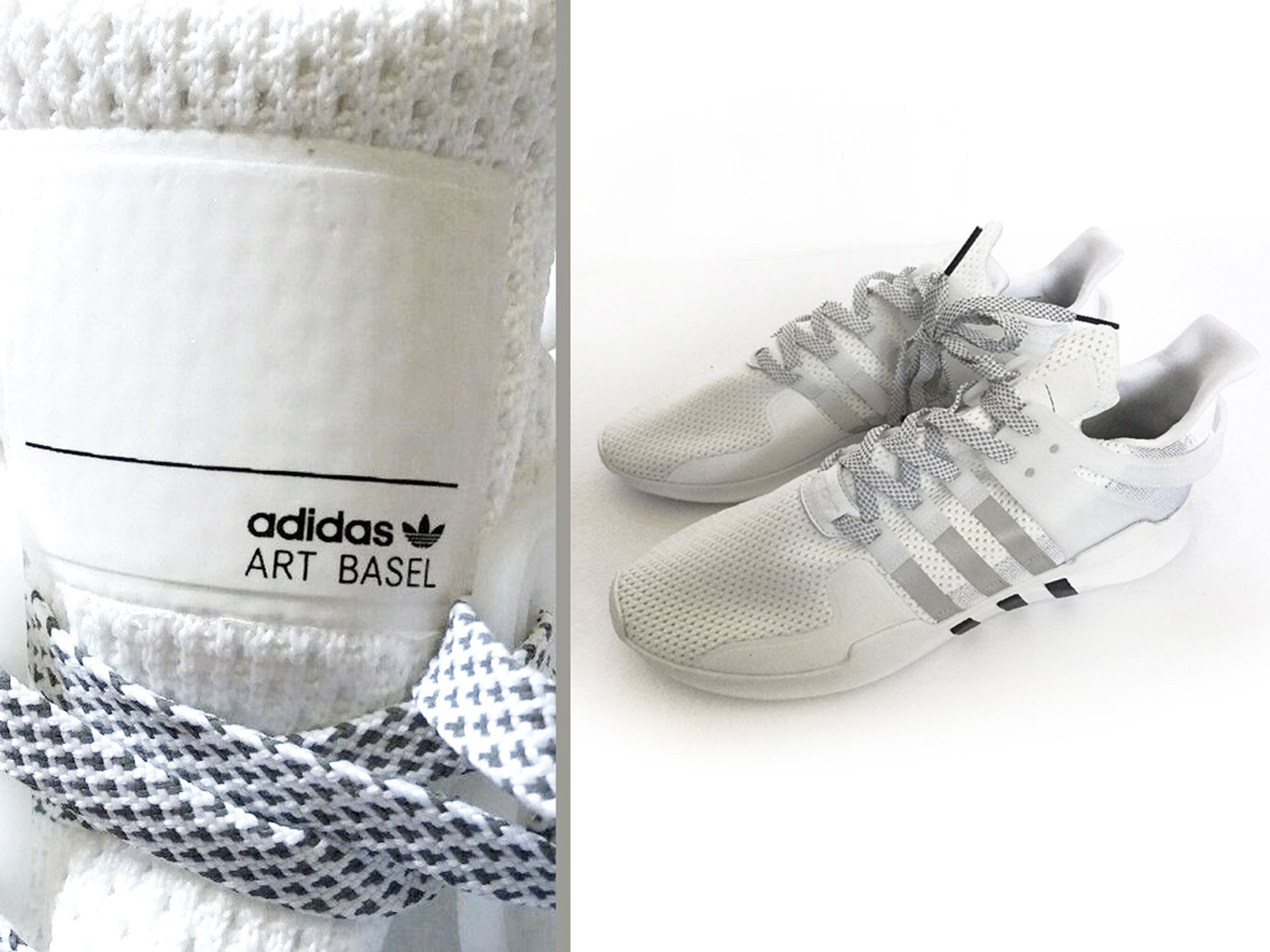 The limited-edition Adidas trainers with the Art Basel trademark were available on ebay last year Adidas