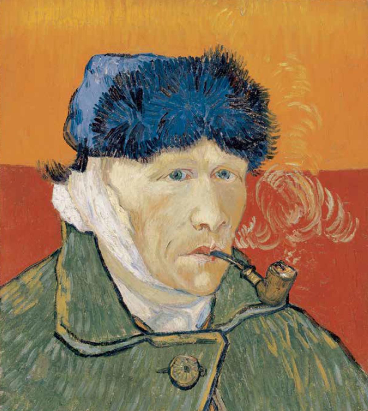 Van Gogh’s Self-Portrait with Bandaged Ear and Pipe (January 1889) Private collection, photo: © Peter Schälchli