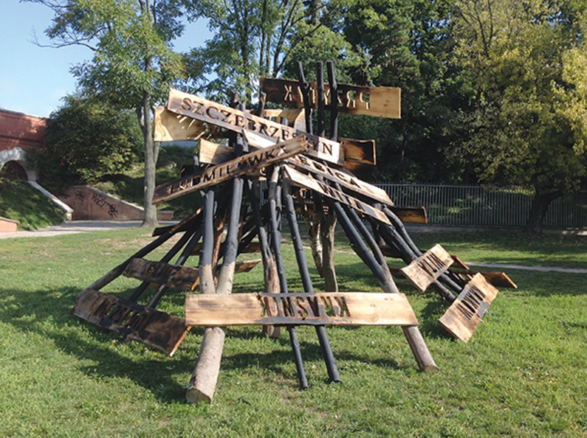 Dorota Nieznalska's installation Judenfrei marks pogrom sites in Lublin Courtesy of the artist and Tomasz Kitlinski