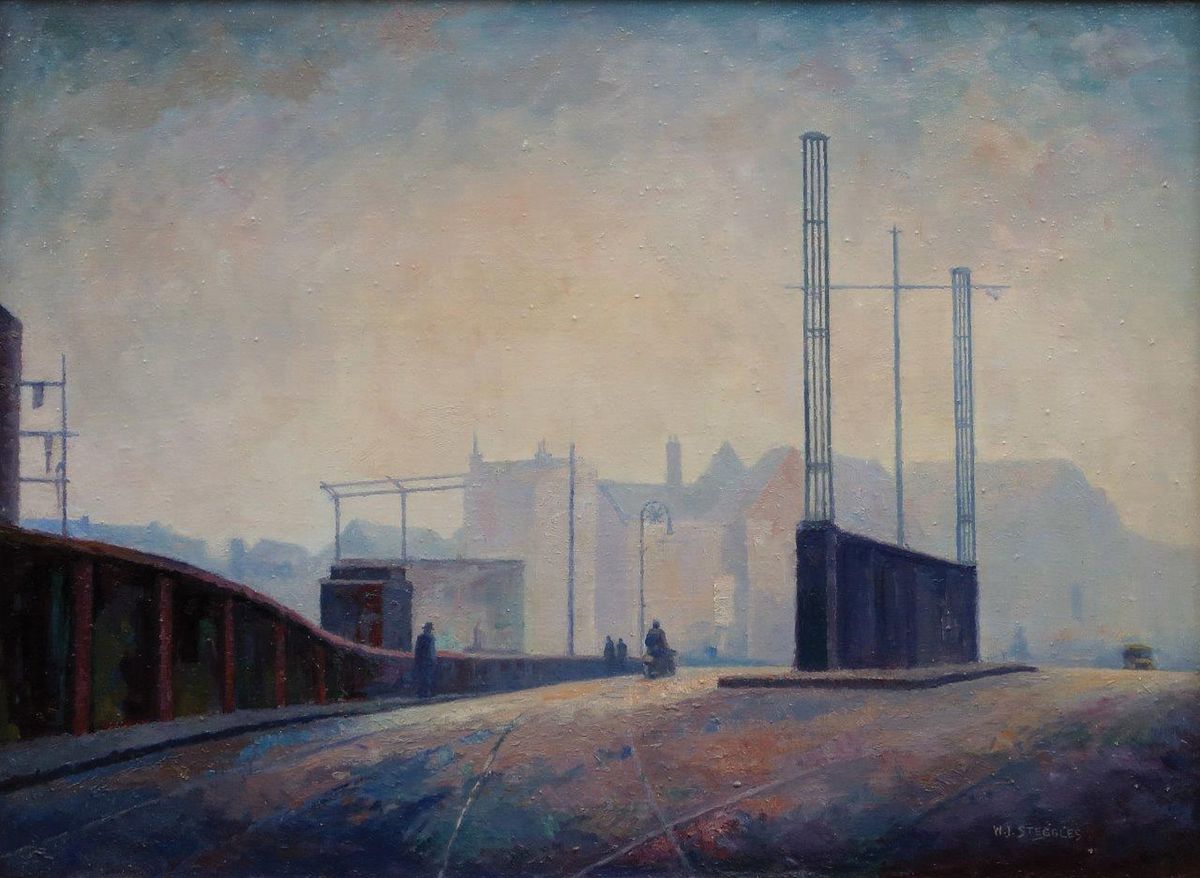 Bow Bridge by Walter Steggles, who along with his brother Harold, was a key figure of the East London Group 