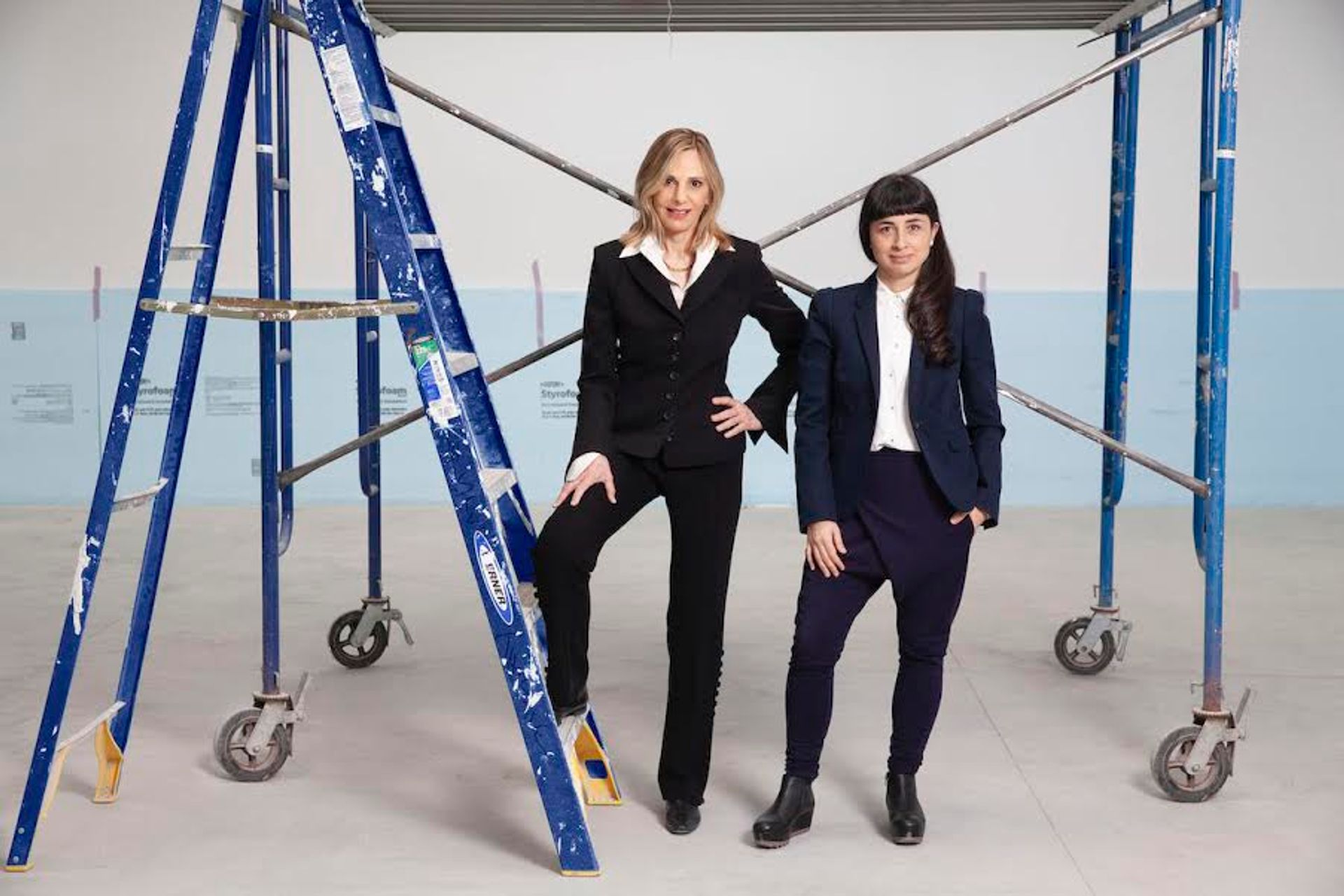 Amant Founder and chief executive Lonti Ebers with artistic director Ruth Estévez on site at the Amant Foundation Lyndsy Welgos. Courtesy the Amant Foundation.