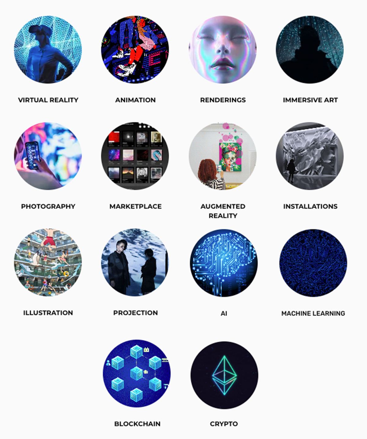 The Hong Kong-based Digital Art Fair lists and explores 14 different categories of digital art