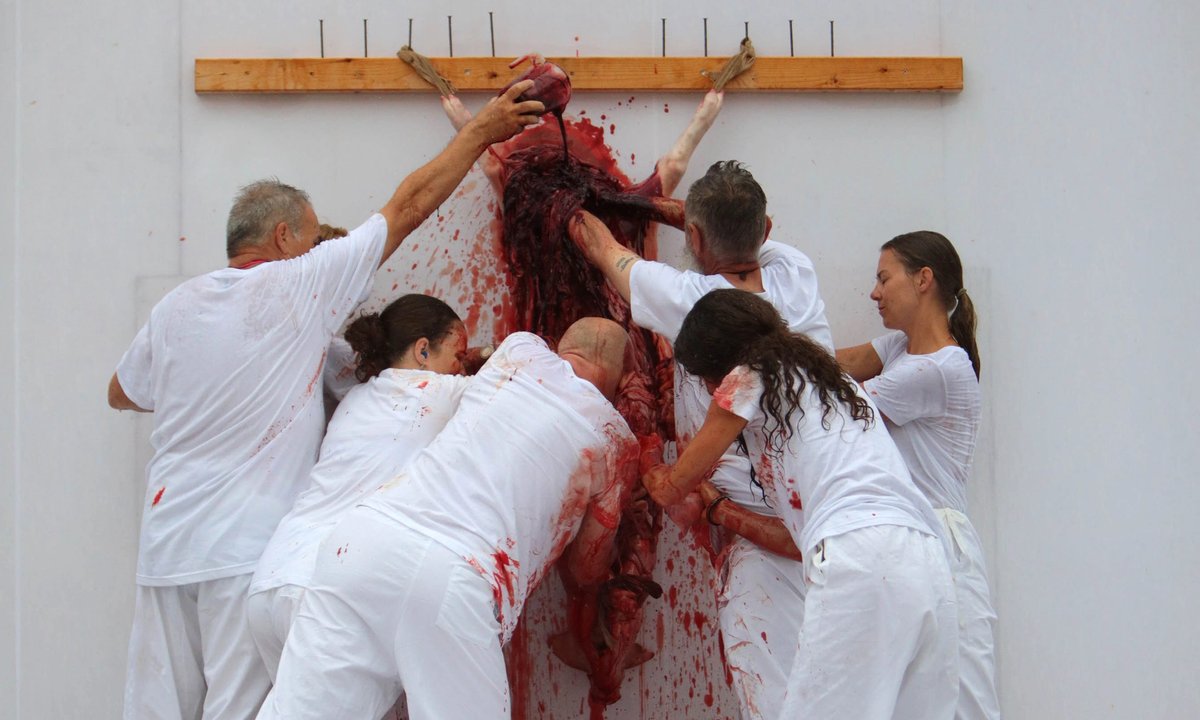 an intense encounter with Nitsch’s epic performance about creation an intense encounter with Nitsch’s epic performance about creation