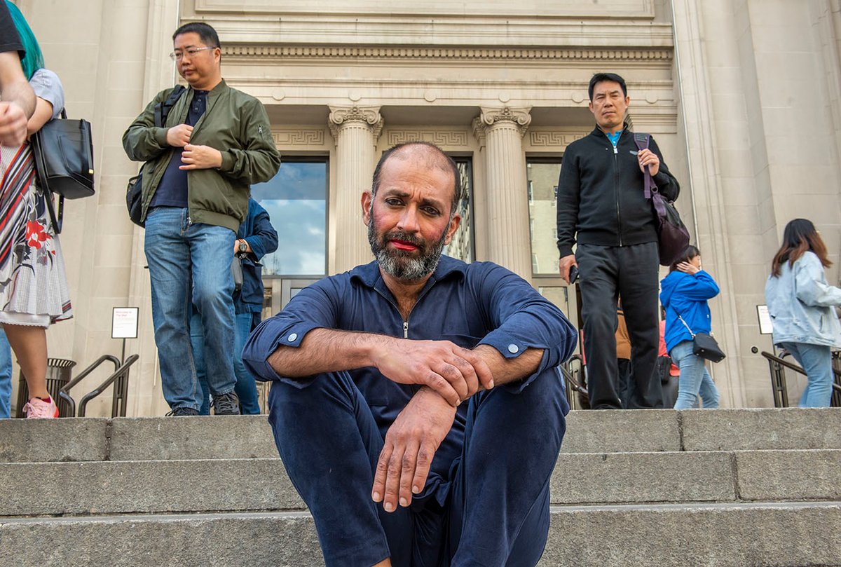 The performance artist Nikhil Chopra at the Met Stephanie Berger