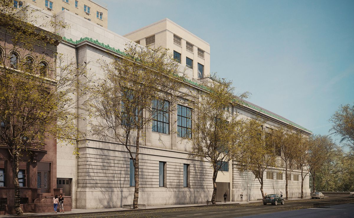A rendering of the New-York Historical Society’s planned expansion, as viewed from West 76th Street in Manhattan Alden Studios for Robert A.M. Stern Architects
