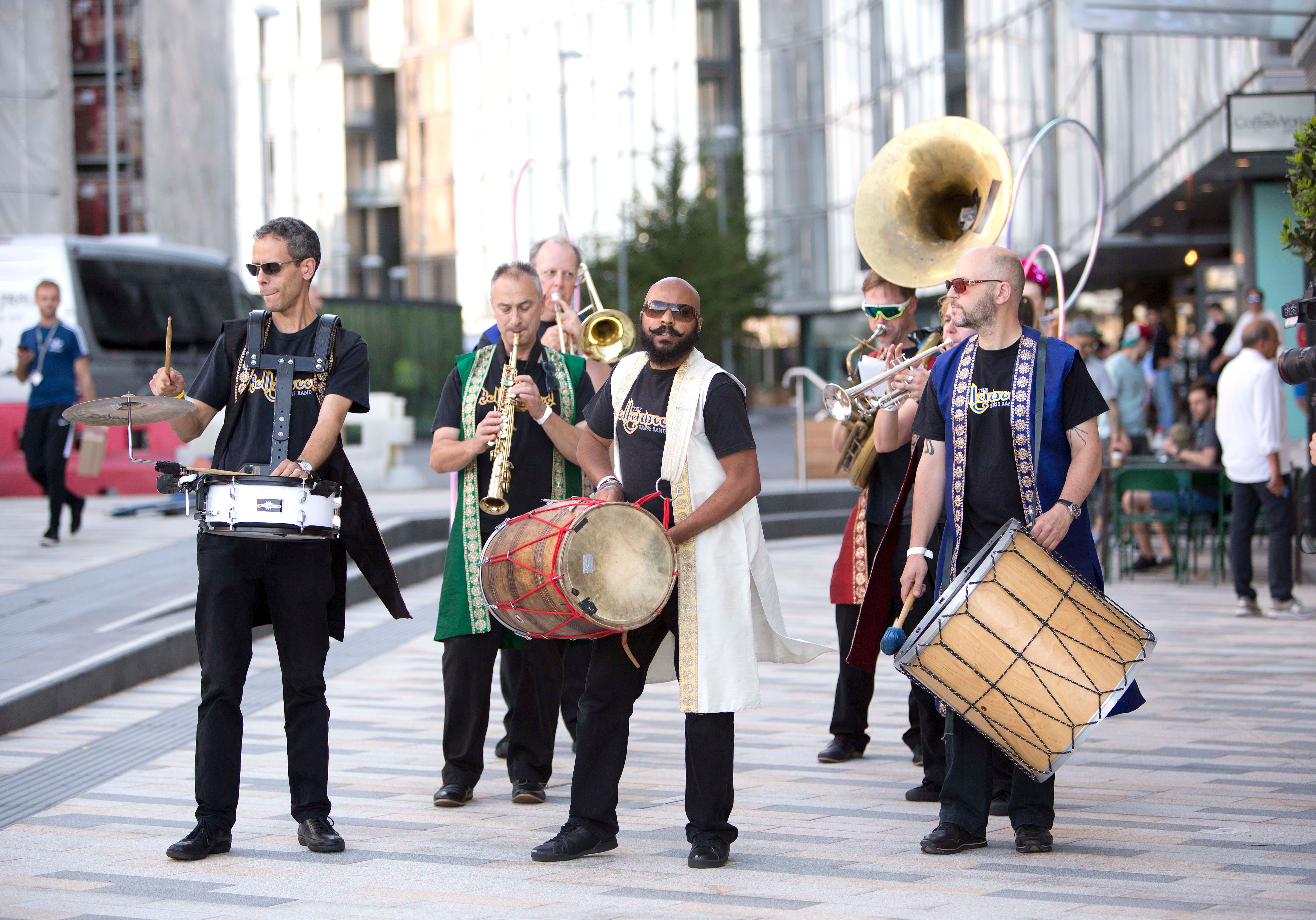 Marinella Senatore's The London Procession (2018), part of the Art Night 2018 trail in London Curated by Hayward Gallery for Art Night 2018. Photo: Rachel Cherry. Courtesy the artist and Art Night