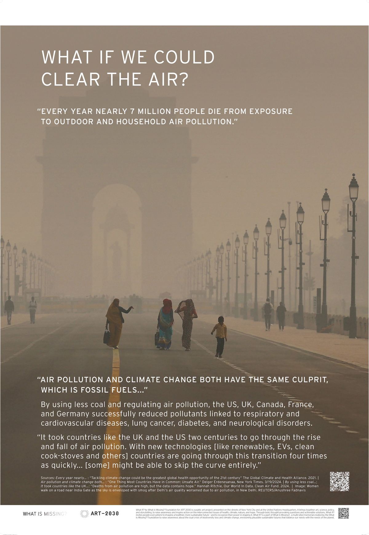 A poster from Maya Lin's What If? campaign with Art 2030 that will appear at the United Nations Headquarters Plaza and on JCDecaux-owned bus shelters throughout the city this month Courtesy Maya Lin and Art 2030