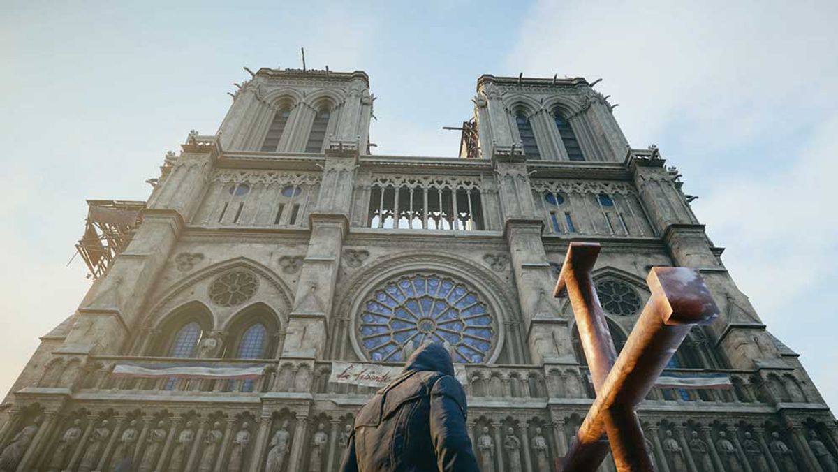 Set in revolutionary Paris, the 2014 video game Assassin’s Creed Unity features a detailed model of the cathedral. After the fire, it was widely held that the game held information crucial to the restoration

© Ubisoft