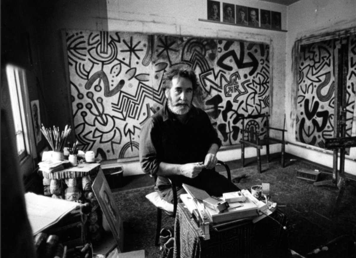 Tom Phillips, artist and polymath, in his London studio twitter.com/TomPhillipsArt