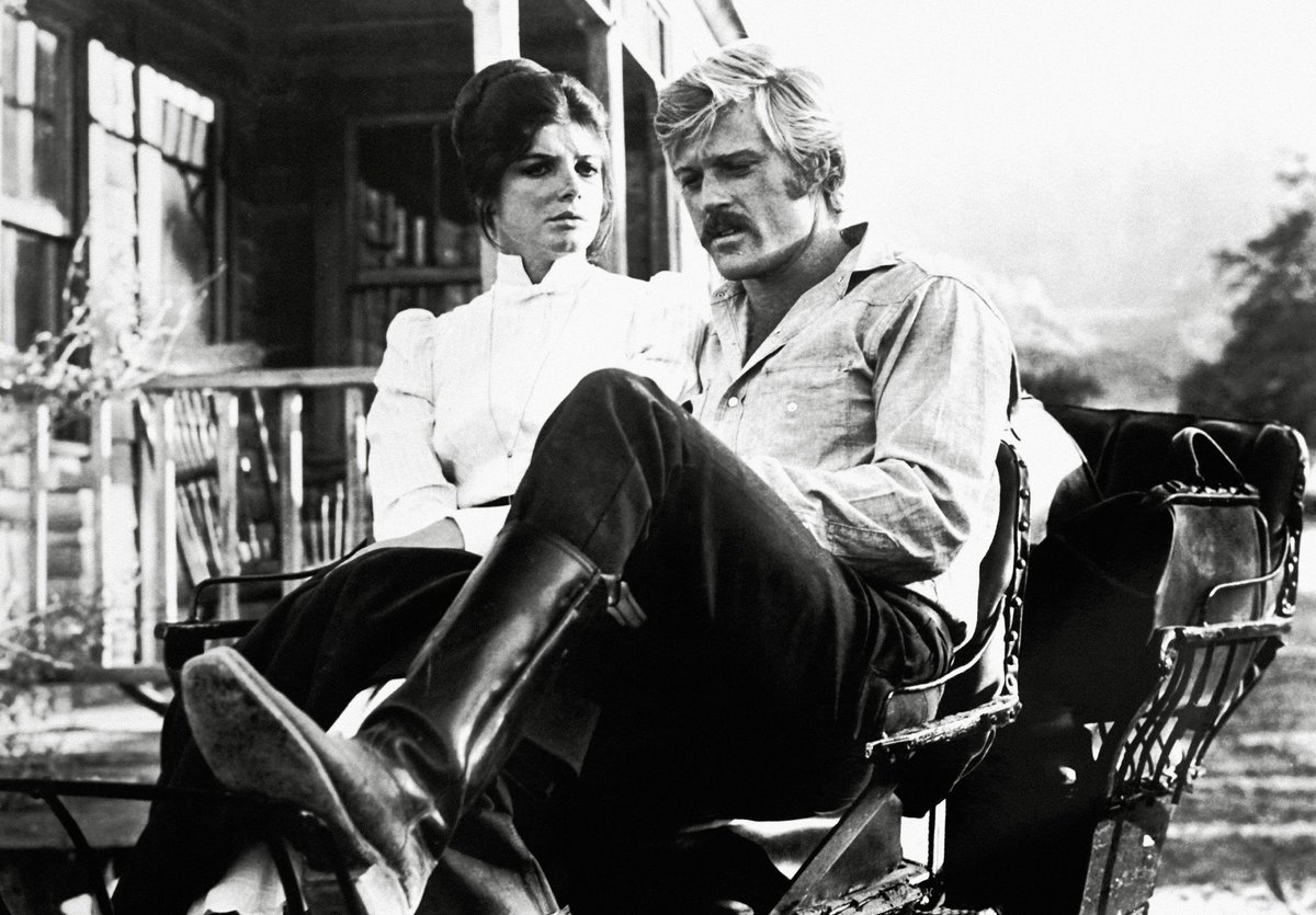 Prior to staring in the films that made him famous, Redford’s first ambition was to be a painter
Robert Redford and Katharine Ross staring in Butch Cassidy and the Sundance Kid, 1969