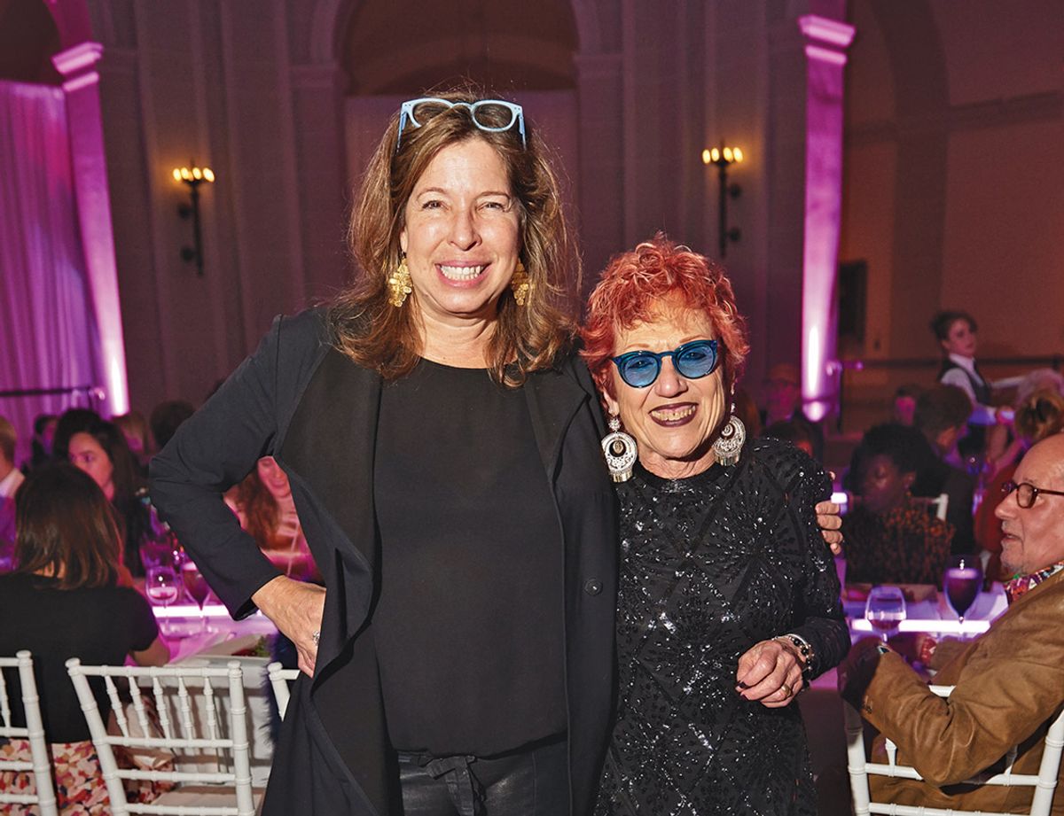 Feminist fun: Brooklyn Museum director Anne Pasternak (left) with Judy Chicago Photo: Jerry Speier for the Brooklyn Museum