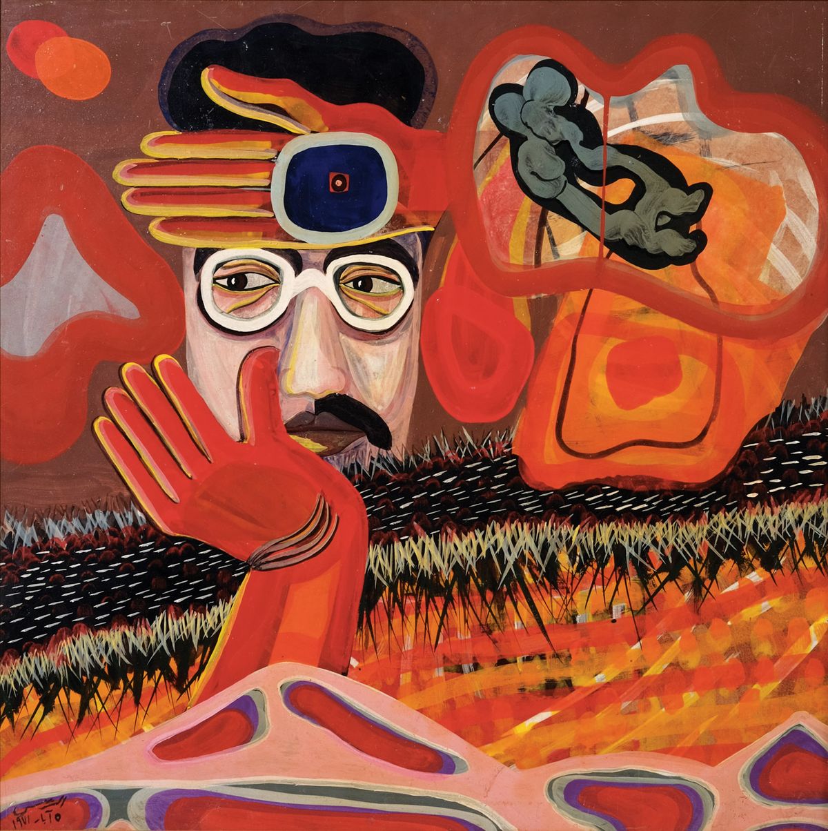 Aref Rayess's Blood and Freedom (1971), one of around 800 works in Emile Hannouche's private museum Vivian van Blerk