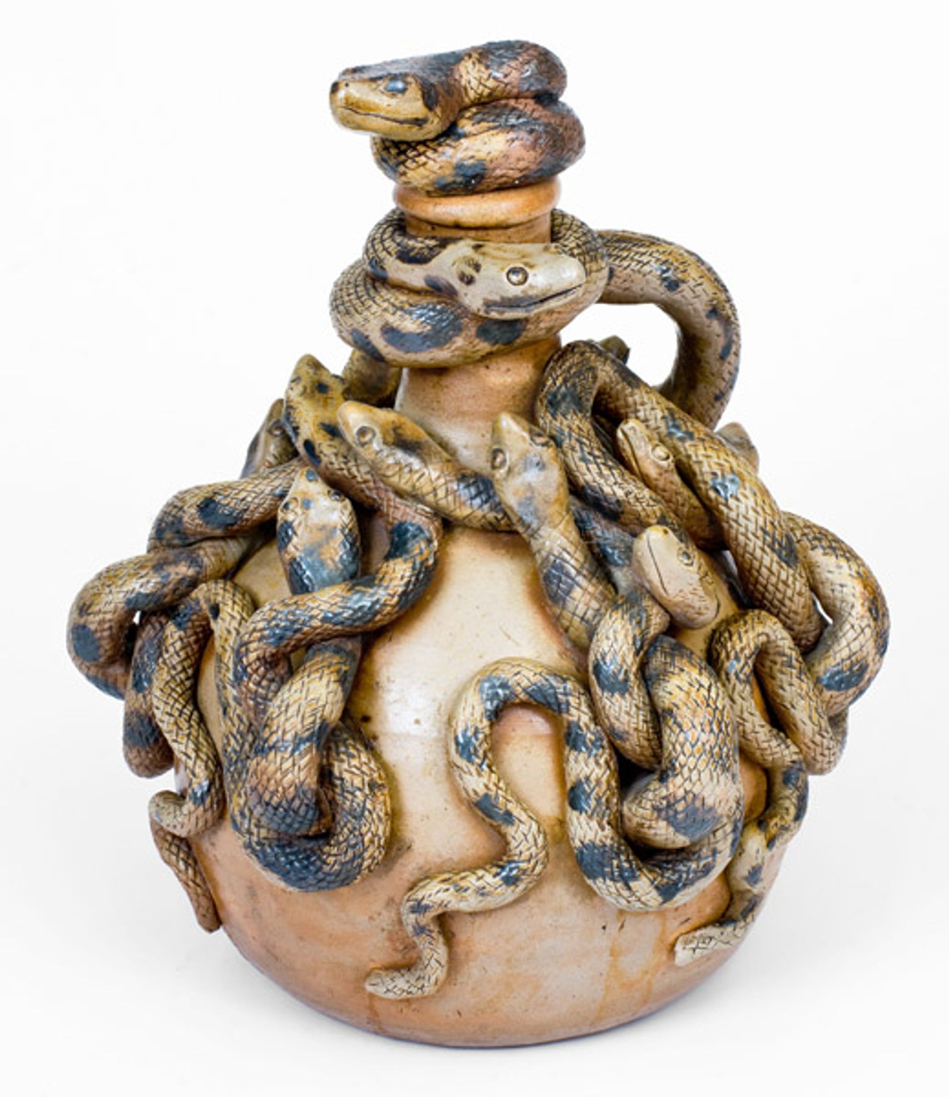 Anna Pottery snake jug by Wallace and Cornwall Kirkpatrick, 1877 Crocker Farm